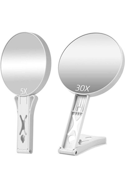 Generic Magnifying Mirror 30X/5X Double Sided Hand Mirror, Portable Foldable ...