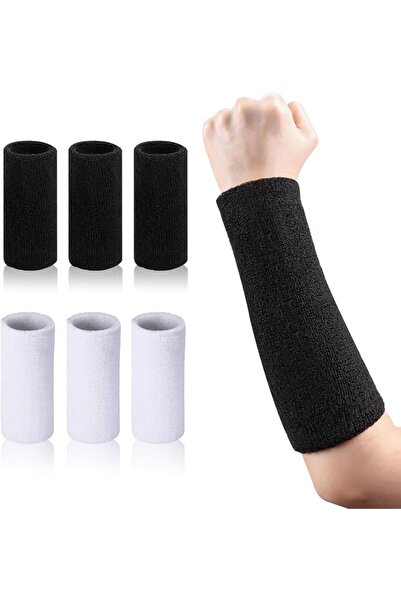 GENERAL 2 Pcs 9 Inch Long Wristbands Sweatbands White Wrist Sweatbands Bulk S...