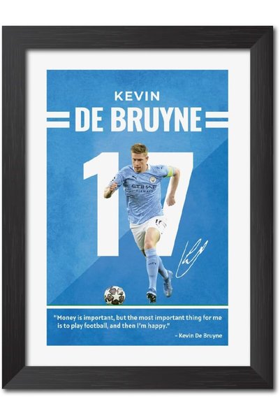Generic TenorArts Kevin De Bruyne Poster City Quotes Laminated Photo Frame Pa...