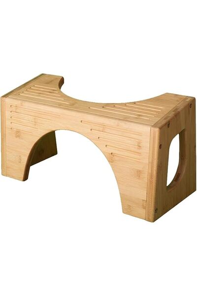 Squatty Potty The Original Toilet Stool - Bamboo Flip, 7" & 9" Height, Brown