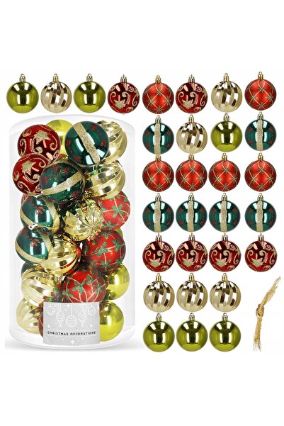 Springos STROIK Globuri de Crăciun 30 buc. Set de 7 CM, Ornamente suspendabil...