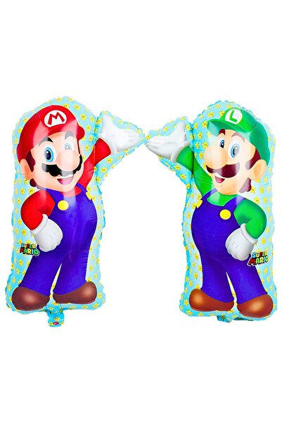 NO BRAND Set baloane SUPER MARIO + LUIGI aniversare 61cm x2