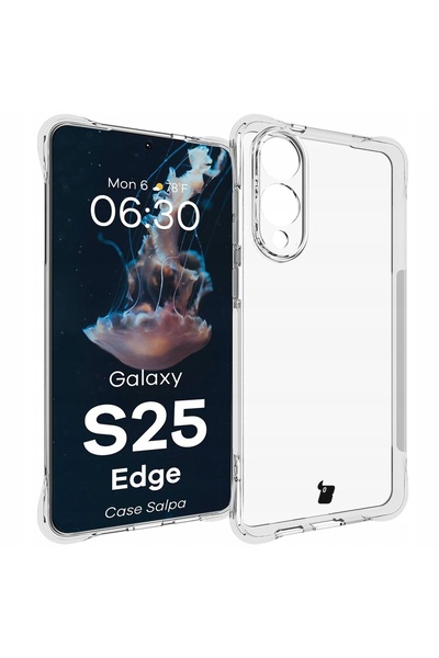 bizon Husă de telefon pentru Galaxy S25 Edge, husă de protecție cu spate tran...
