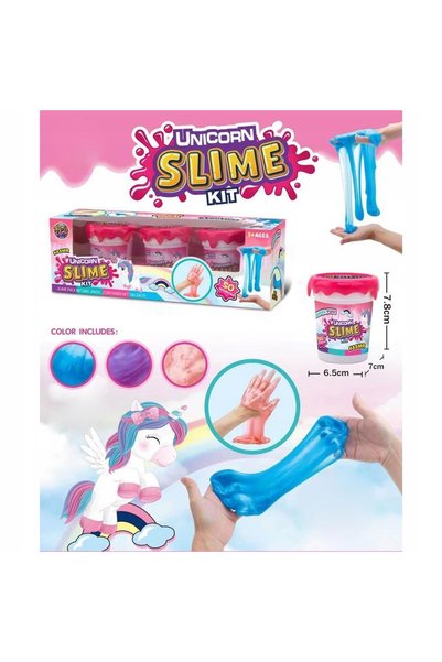 Trifox Kit Mega Slime cu Sclipici Unicorn, Slime Senzorial Antistres