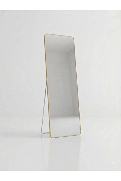 Generic Modern Minimalist Rectangular Floor Mirror with Gold Frame & Standing...