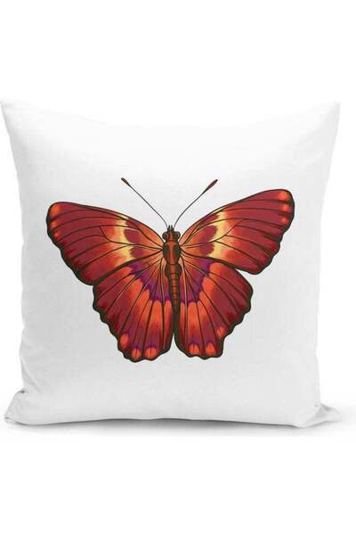 Generic Butterfly Print Decorative Pillow Multicolour