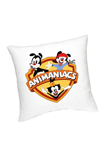 Generic Vintage Animaniacs Printed Cushion White/Orange/Yellow 45cm