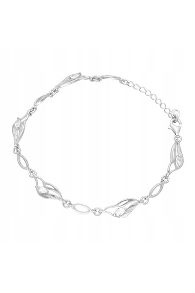 NO BRAND Brățară cu zirconiu cubic din argint