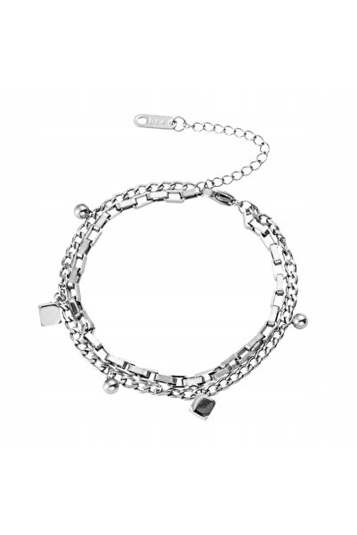 NO BRAND Brățară din lanț de argint cu zirconiu cubic pentru cadou