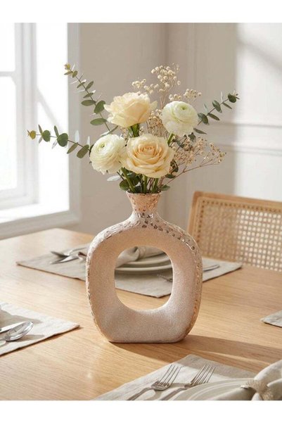 Generic Ceramic Vase for Floral Decorative Arrangement, Ht-25 cm | Rose Gold ...