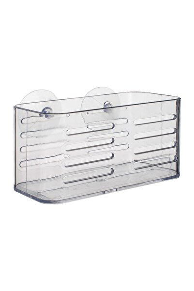 OEM Raft Acrilic Transparent cu Ventuze pentru baie 15,9x8,7x8,4cm – organize...
