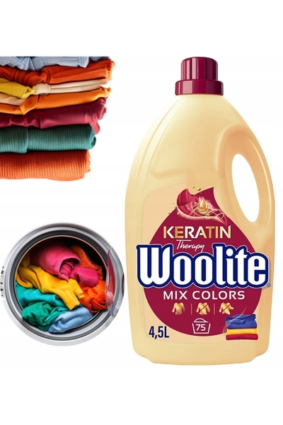 Woolite SEMNĂTURI MIXTE LICHID DE SPĂLARE COLORATE TERAPIE CU CREATINĂ 4,5 L ...