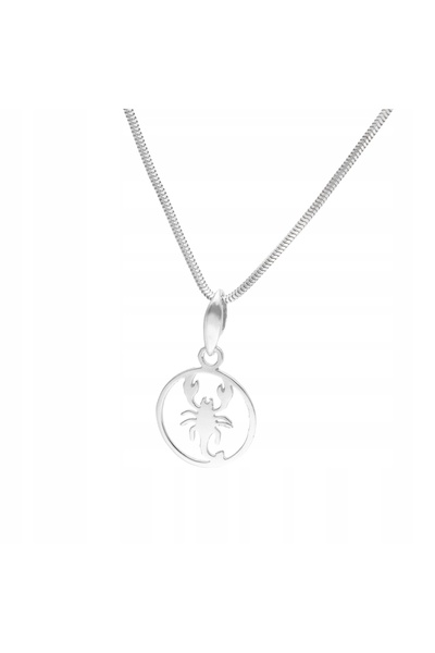 NO BRAND Pandantiv din argint placat cu rodiu cu semnul zodiacal Scorpion
