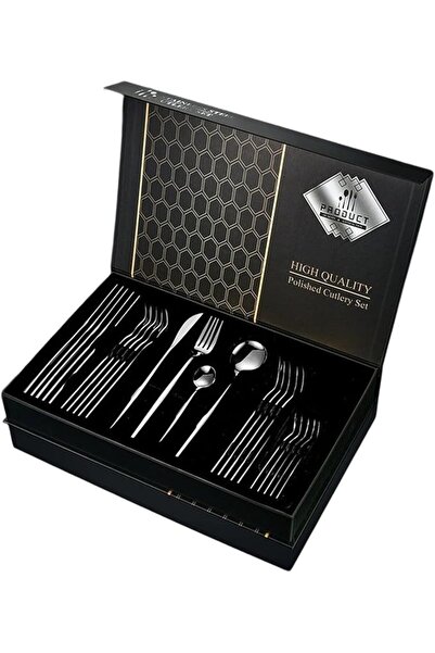 Arabest Silverware Set, 24-Piece Stainless Steel Silverware Set, Knife Fork S...
