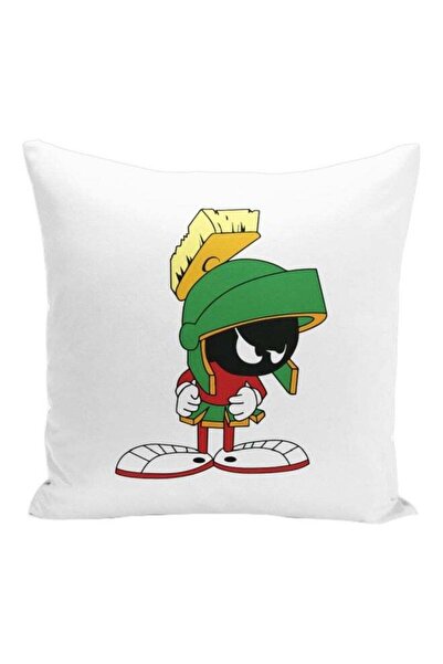 Generic Marvin Martian Character Printed Decorative Cushion White/Green/Black...