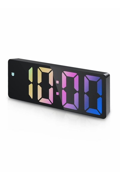 Generic Digital Alarm Clock, Rainbow LED Clock for Bedroom, Modern Desk Clock...