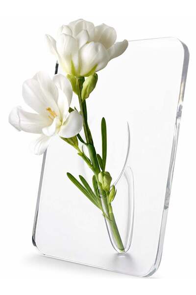Generic Acrylic Photo Frame Vase, Clear Shatterproof Flower Holder for Fresh ...