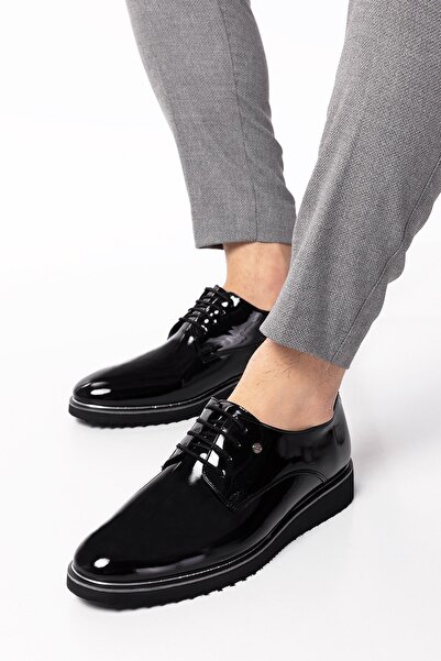 maximoda Men's Classic Patent Leather Shiny Shoes for Wedding and Suits