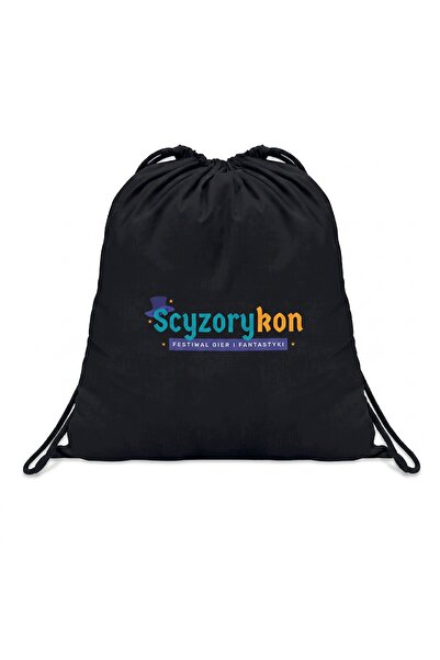NO BRAND SCYZORYKON SACOȘĂ NEAGRĂ DIN BUMBAC CU ȘNUR, TIP Rucsac/POUCH, 37X41CM