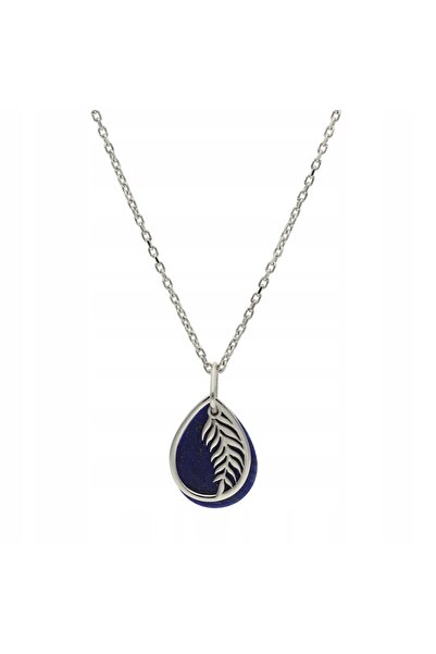 NO BRAND Colier cu frunză de Lapis Lazuli