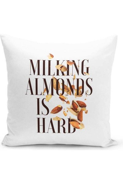 Generic Milking Almond Is Hard Decorative Pillow Multicolour