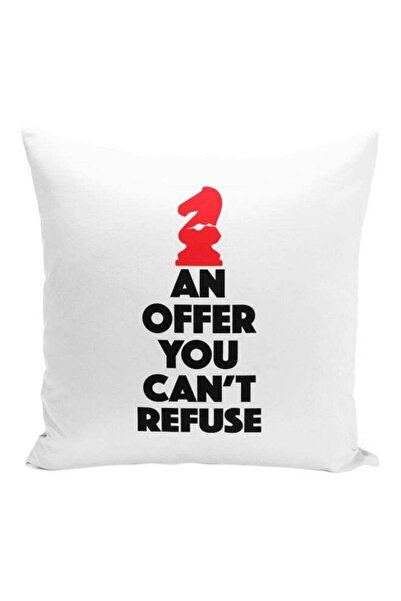 Generic An Offer You Can't Refuse Printed Decorative Pillow Black/Red/White 1...