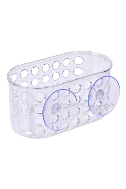 OEM Raft pentru baie Acrilic Transparent cu Ventuza 16x7.5x8.4cm – organizezi...