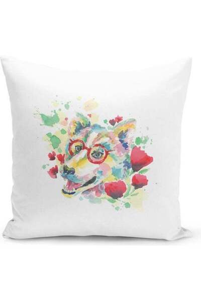 Generic Floral Fox Design Decorative Throw Pillow Multicolour