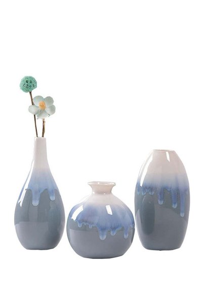 Generic Ceramic Flower Vase Set of 3 Farmhouse Decor ，Home Decorative Vase，Bl...