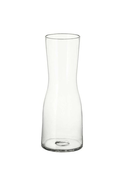 Generic Tall Cylindrical Vase, Clear Glass, 30 cm