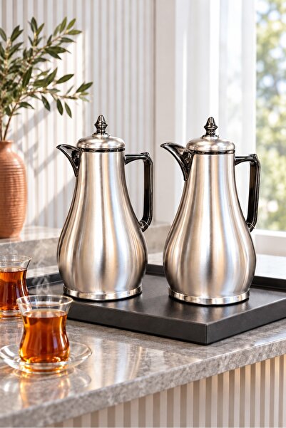 Generic Luxury Black-Handle Silver Steel Hospitality Tramss Set (2X1L) – Mode...