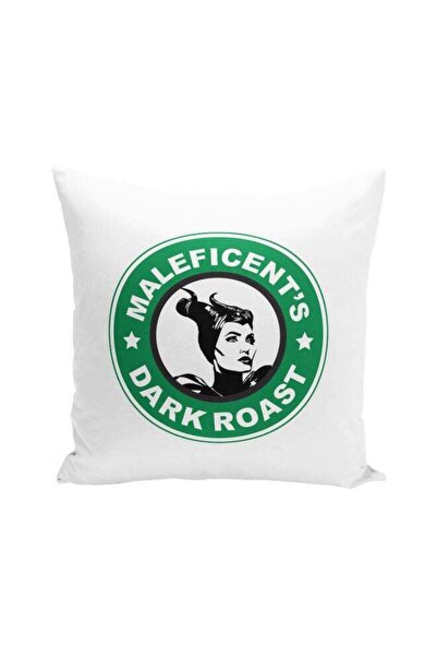 Generic Maleficent Dark Roast Printed Decorative Pillow White/Green/Black 16x...
