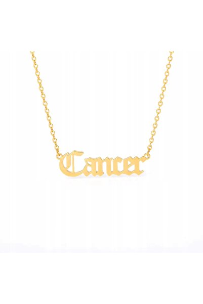 NO BRAND Colier cu semn zodiacal Rac, auriu, din oțel chirurgical