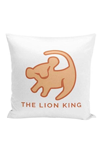Generic The Lion King Classic Throw Pillow With Stuffing White/Brown 16x16inch
