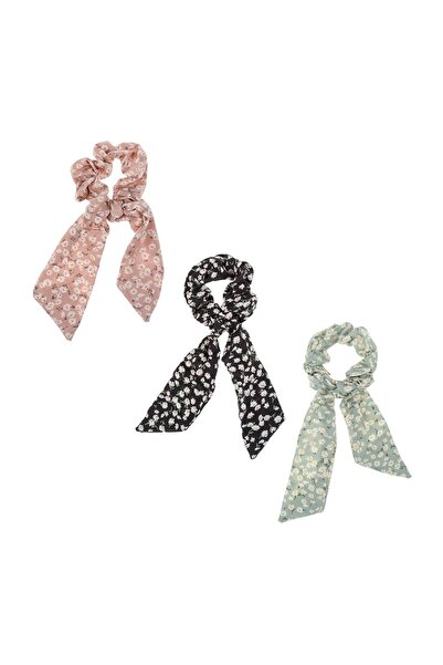 OEM Elastice Păr Textile femei Panglica Floral Roz neagră Verde - 3buc – ții ...