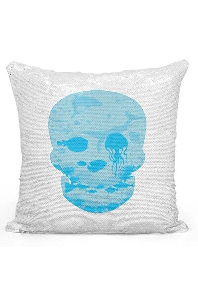 Generic Decorative Throw Pillow White/Blue 40 x 40cm