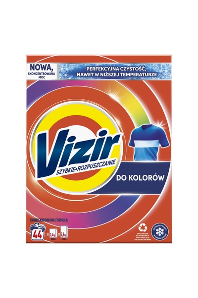 Vizir Detergent pudră pentru rufe colorate, 44 de spălări, 2.42kg
