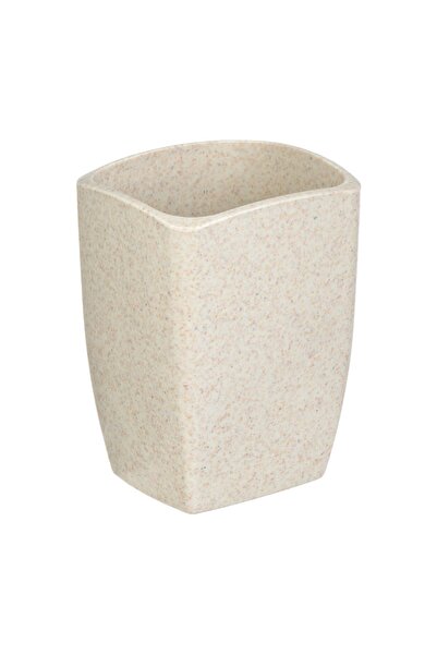OEM Suport Patrat din Plastic Ecru Nisip pentru Periute de Dinti 5x11cm – păs...