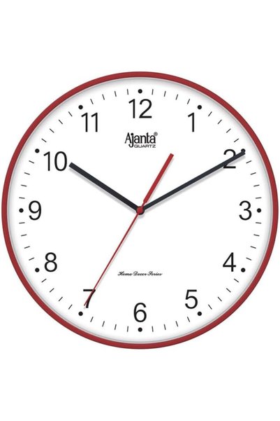 Generic Ajanta Wall Clock - Home Decore Series Clocks - 1187 - Red