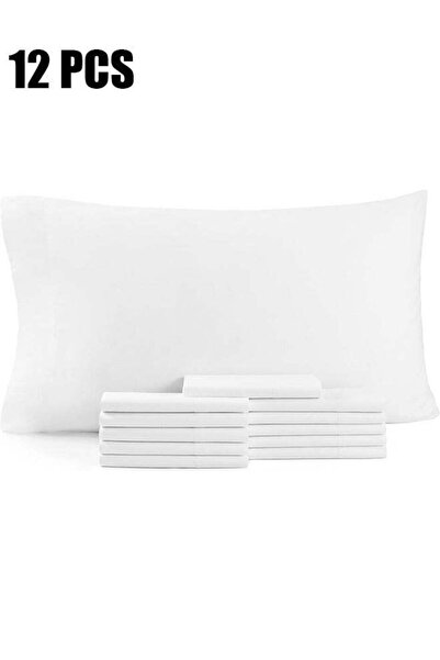 Generic 12 Pieces Disposable Pillow Cases, 32 x 20 Inches White Pillowfor Hot...