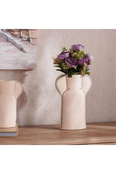 Generic Brittany Terracotta Vase 20x6x28cm - Off white - 112CNR9900046