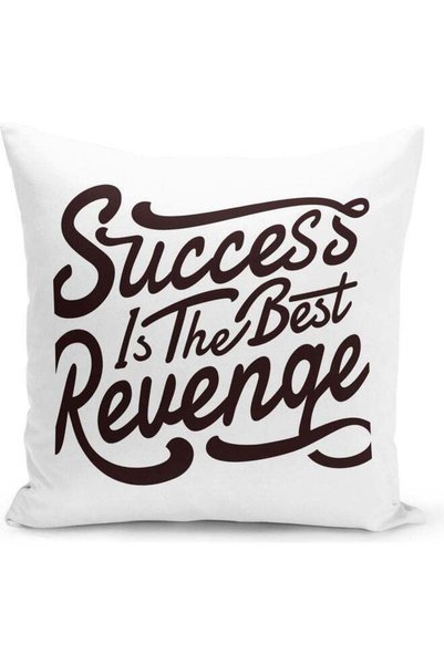 Generic Success Quote Decorative Pillow Multicolour