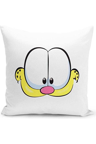 Generic Realistic Garfield Cute Garfield Themed Throw Pillow White/Red/Yellow...