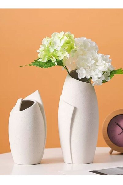 Generic Set of 2 Ceramic Shell Vases | Nordic, Boho, Modern Minimalist Design...