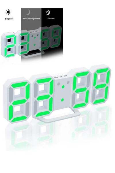 Generic 3D Digital Alarm Clock with 3 Adjustable Brightness, 12/24Hr, Snooze,...