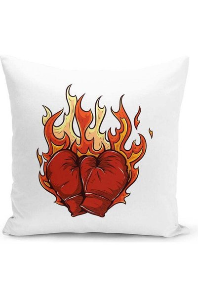 Generic Red Boxing Glove Design Throw Pillow Multicolour