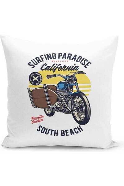 Generic Surfing Paradise Decorative Pillow Multicolour