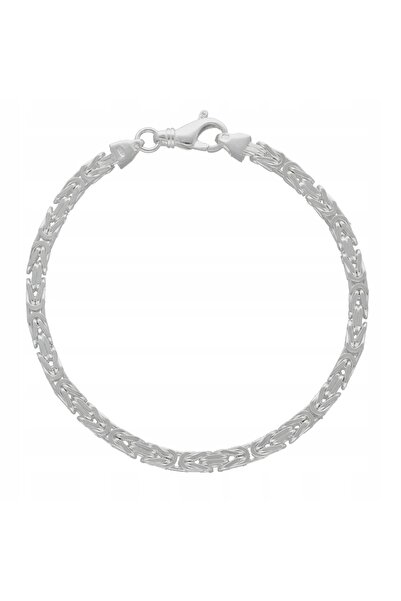 NO BRAND Brățară împletită tip byzantină - 20 gr, 22 cm, 4mm