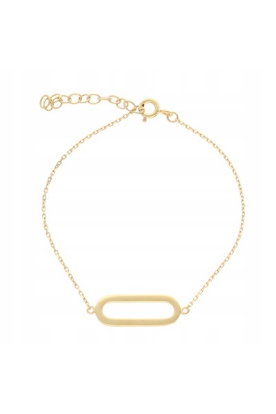 NO BRAND Brățară cu element oval placată cu aur.