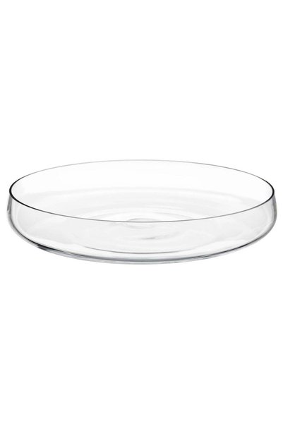 Generic Decorative Bowl, Mouth-Blown Clear Glass, 26 cm